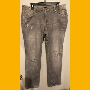 Bisou Bisou grey skinny jeans sz 14